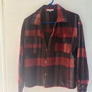 Plaid Button-Down Women's Shacket